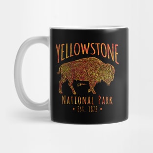 Yellowstone National Park Walking Bison Mug